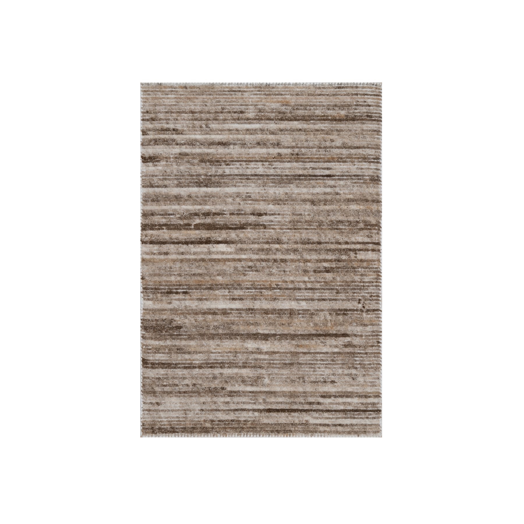 2'x3' Chocolate Brown, Variegated Textured Modern Design, Thick and Plush, Indoor, Outdoor, Hand Loomed, Sample, Mat, Oriental Rug 